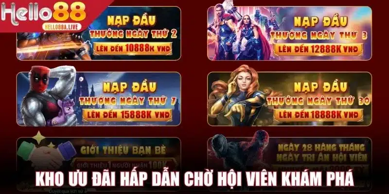 Kho ưu đãi hấp dẫn chờ hội viên khám phá